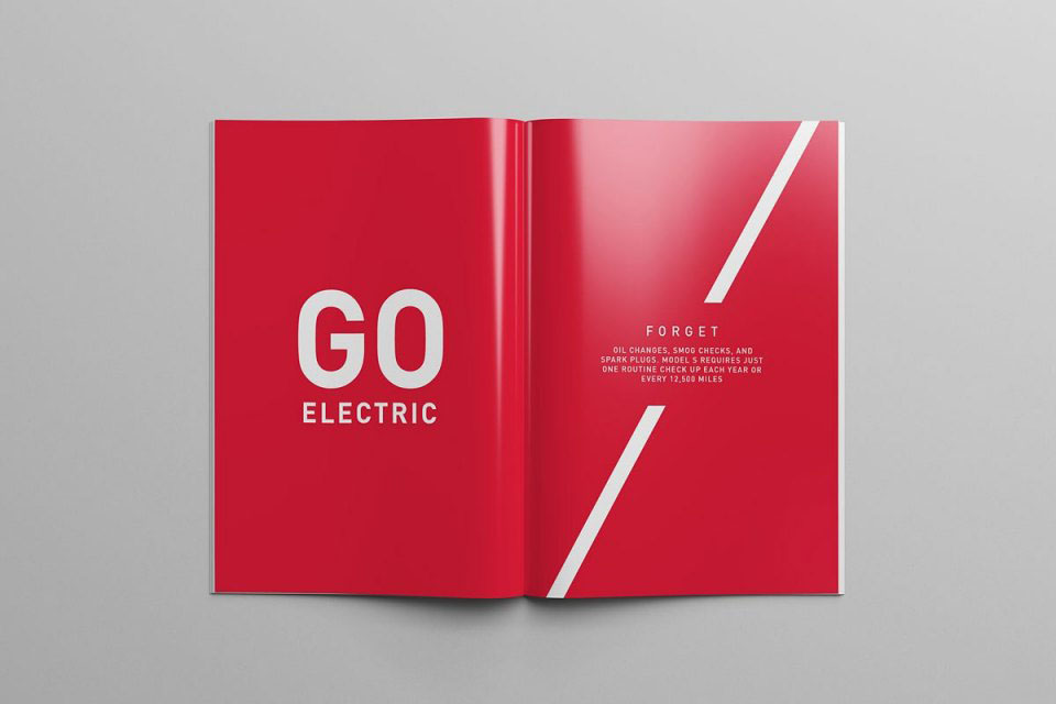 特斯拉汽車模型概念信息畫冊設計欣賞